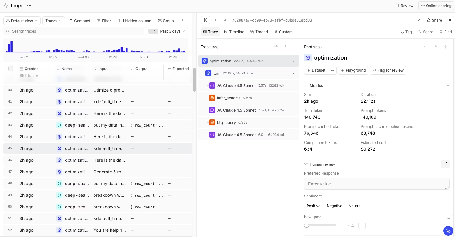 Braintrust platform screenshot