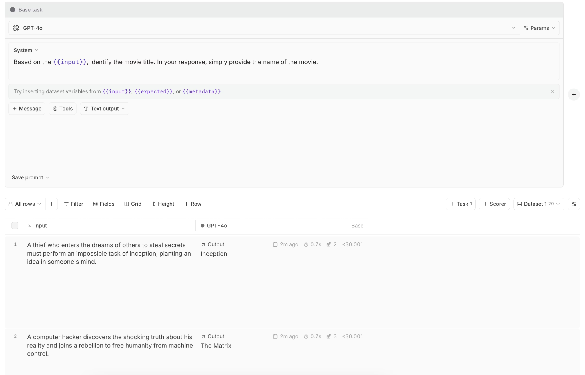 Braintrust playgrounds and review interface